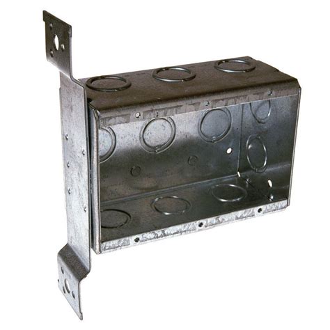 american 3 gang switch box with built on ring metal|Raco 47.